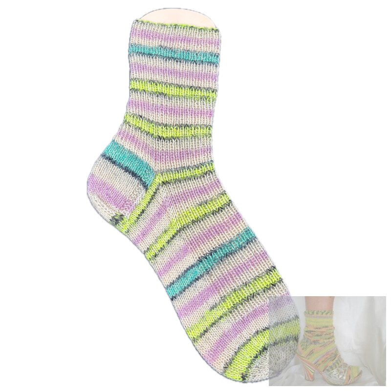 Handgestrickte Socken EletricNeon Gr. 40/41