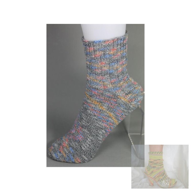 Handgestrickte Socken Gr 34/35 mit Baumwolle